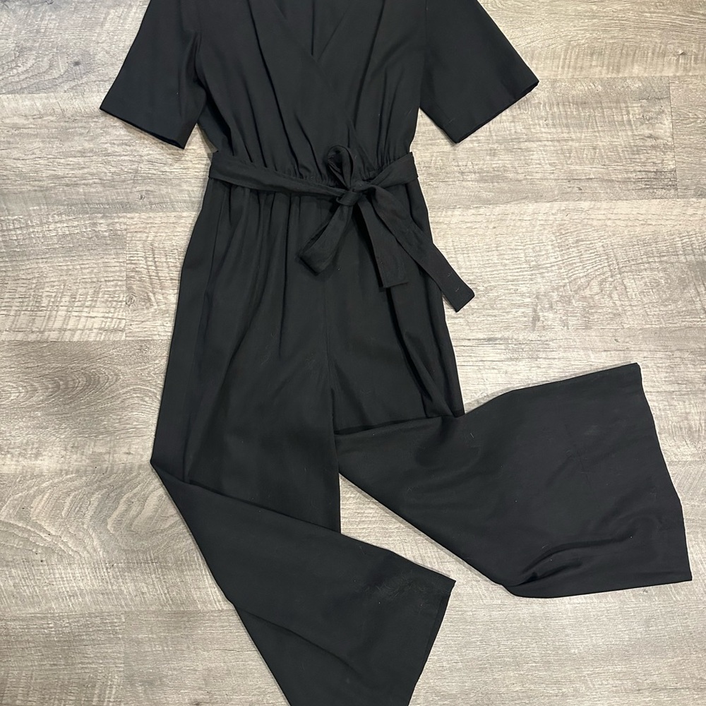 VETTA Black Jumpsuit with removable tie